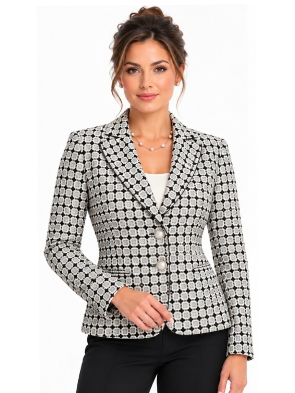 Tahari Tweed Blazer Size 6P